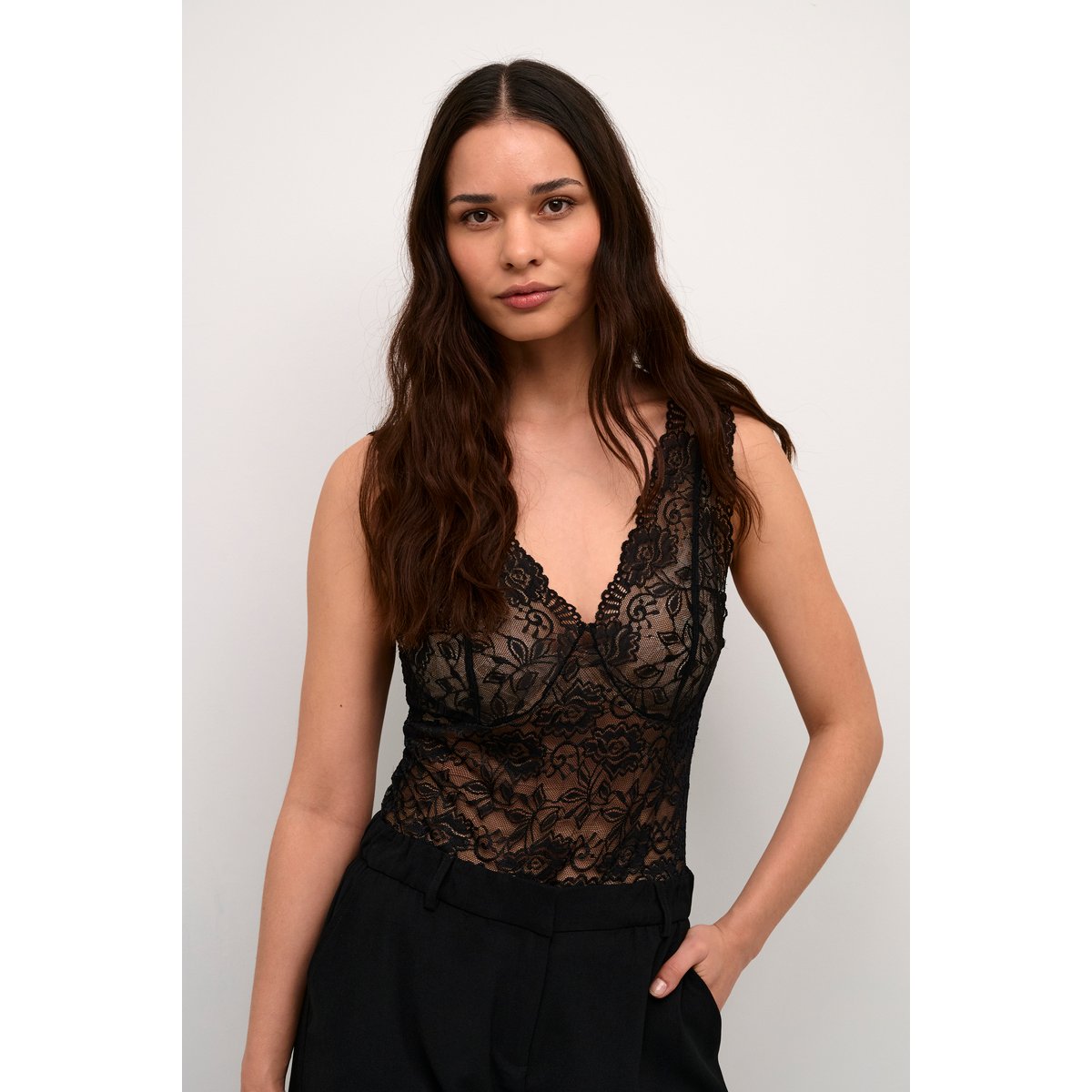 T-shirt noir pitch black, CREAM