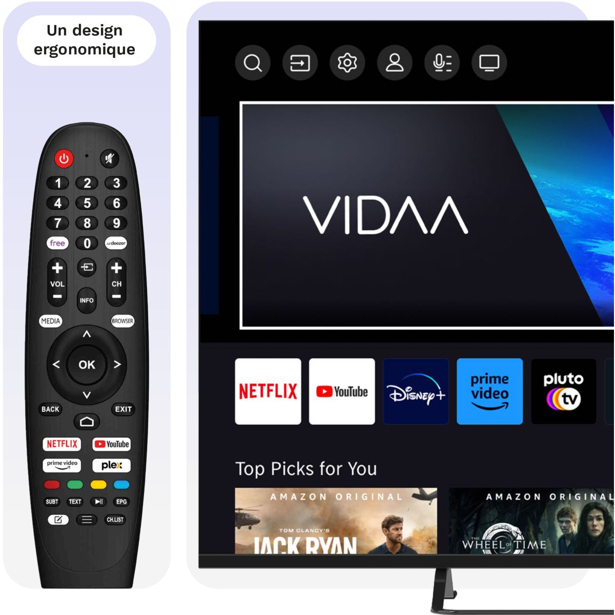 TV QLED 50QLED307 50" (126 cm) 4K - Smart TV couleur unique, ESSENTIEL B