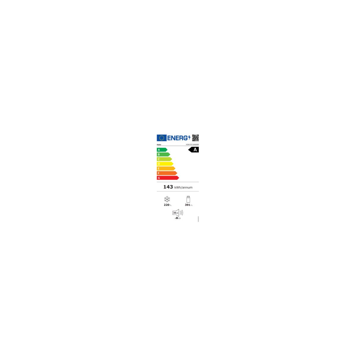 Réfrigérateur Américain HSW79F18ANMM couleur unique, HAIER