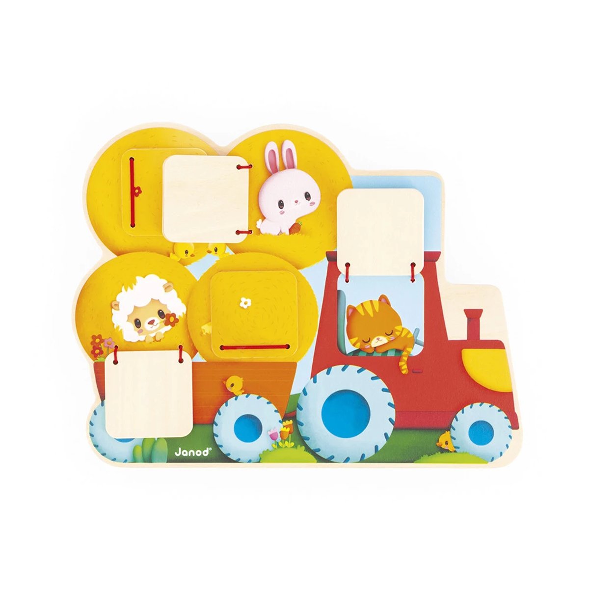 Cache-cache Tracteur À La Ferme orange, JANOD