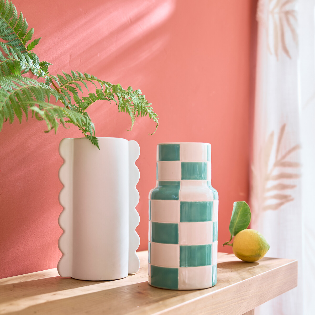 Caldero 24.5cm High Earthenware Vase white, LA REDOUTE INTERIEURS