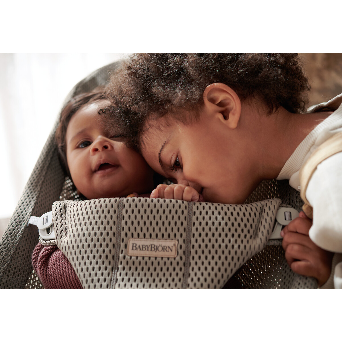 Transat bliss mesh gris beige, BABYBJORN