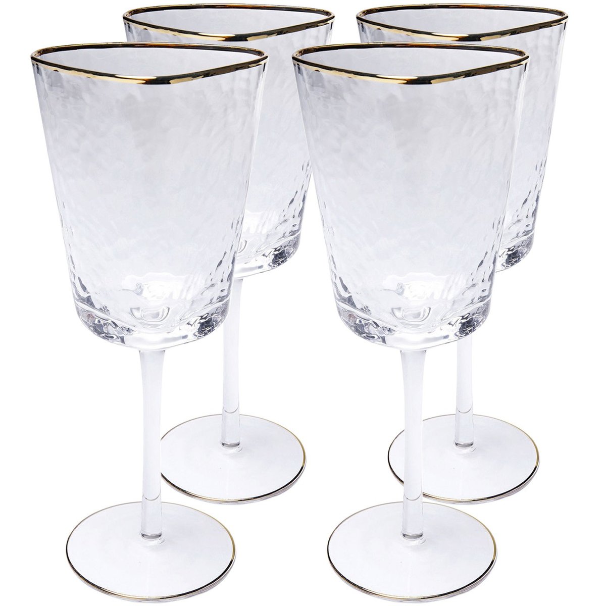 Lot de 4 verres à vin rouge, HOMMAGE transparent, KARE DESIGN