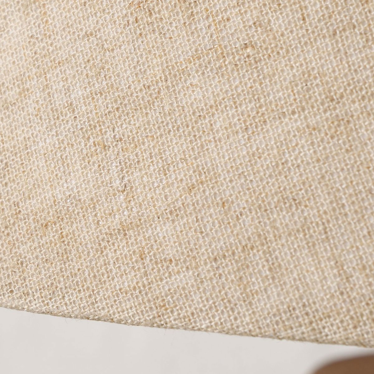 Lampe à poser bois de manguier et abat-jour coton beige 34.5x34.5x45cm bois, WADIGA