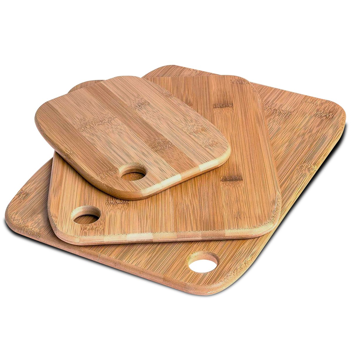 Set de 3 planches à découper en bambou bois, WADIGA