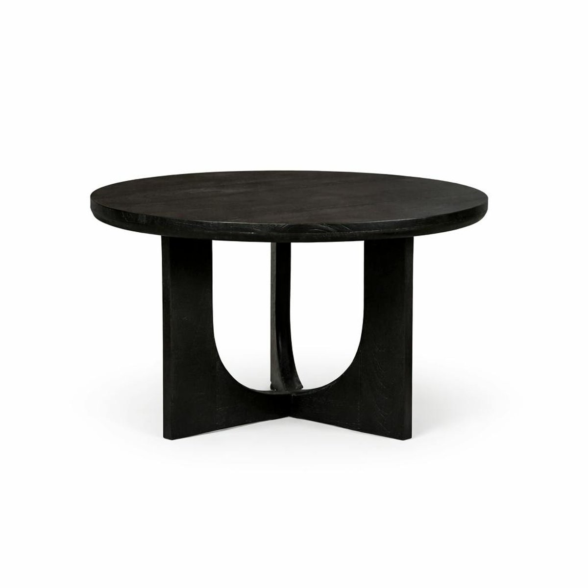 Table d'appoint noire à 3 pieds Ø60 cm ALMA noir, PIER IMPORT