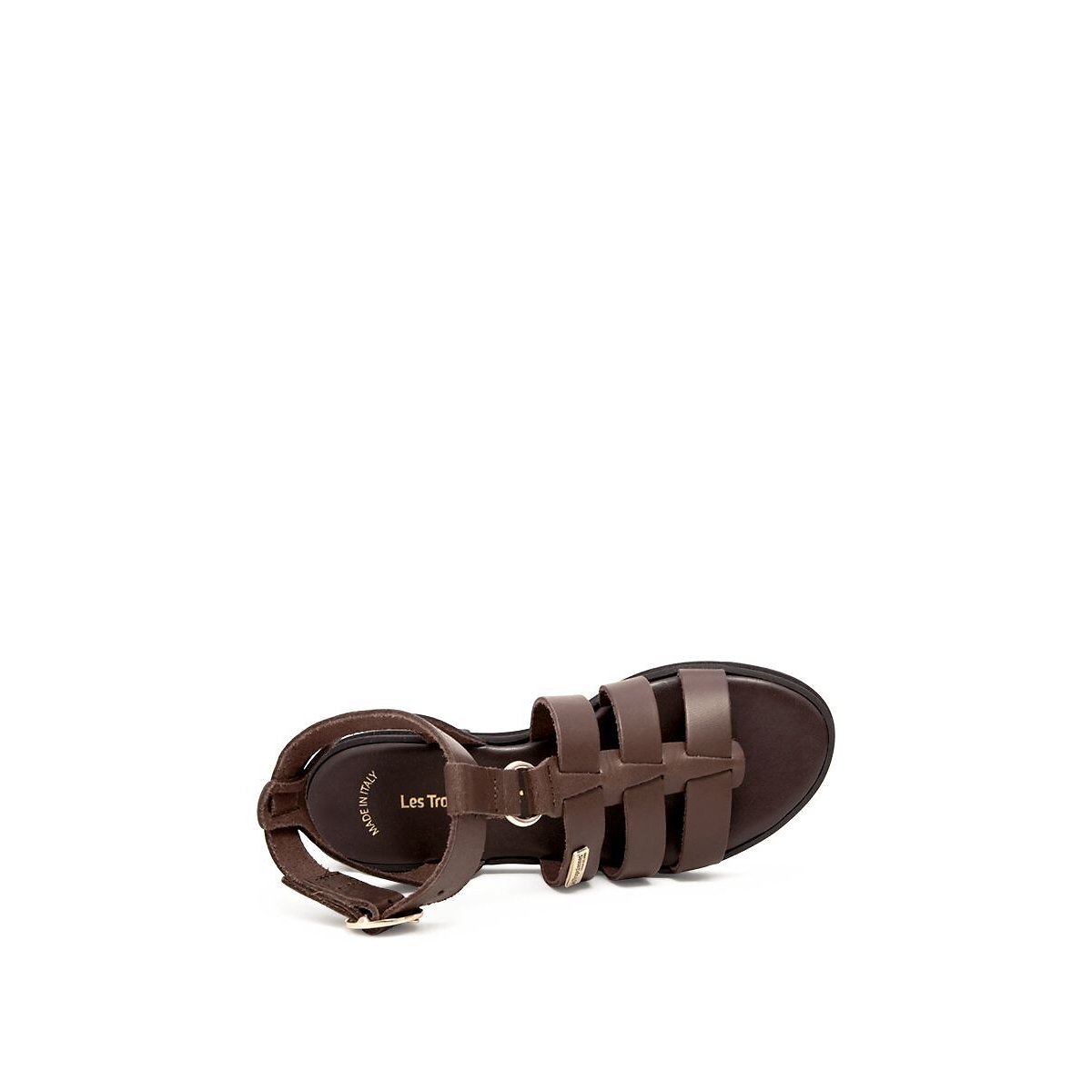 Leren sandalen Tobo chocolade, LES TROPEZIENNES PAR M.BELARBI