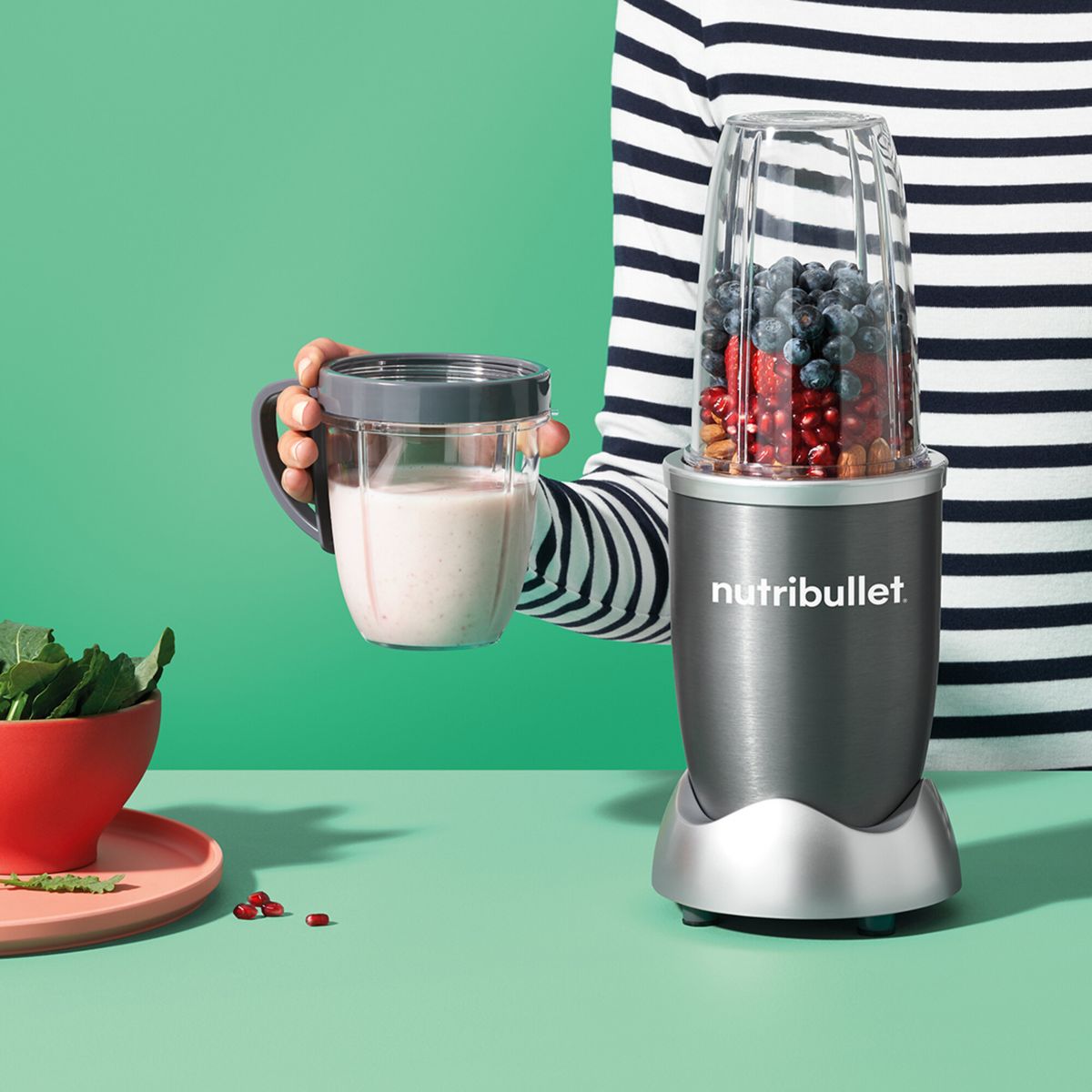 Blender NB606DG Original 600 gris 2 accessoires gris, NUTRIBULLET