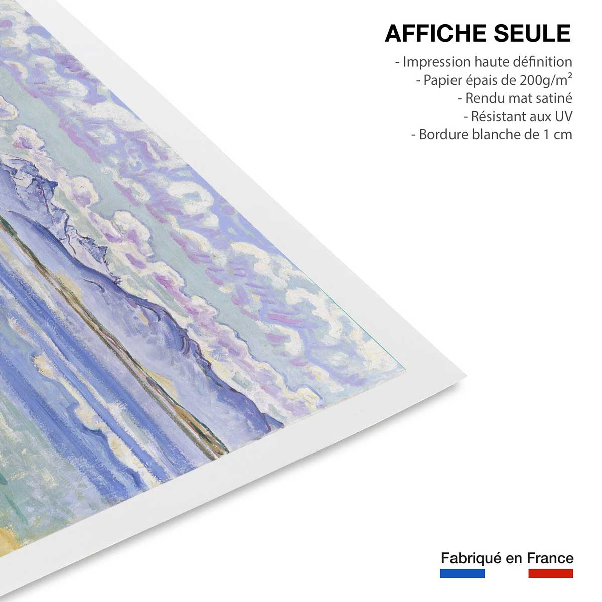Poster Le Weisshorn vu du Montana - Ferdinad Hodler affiche seule, HEXOA