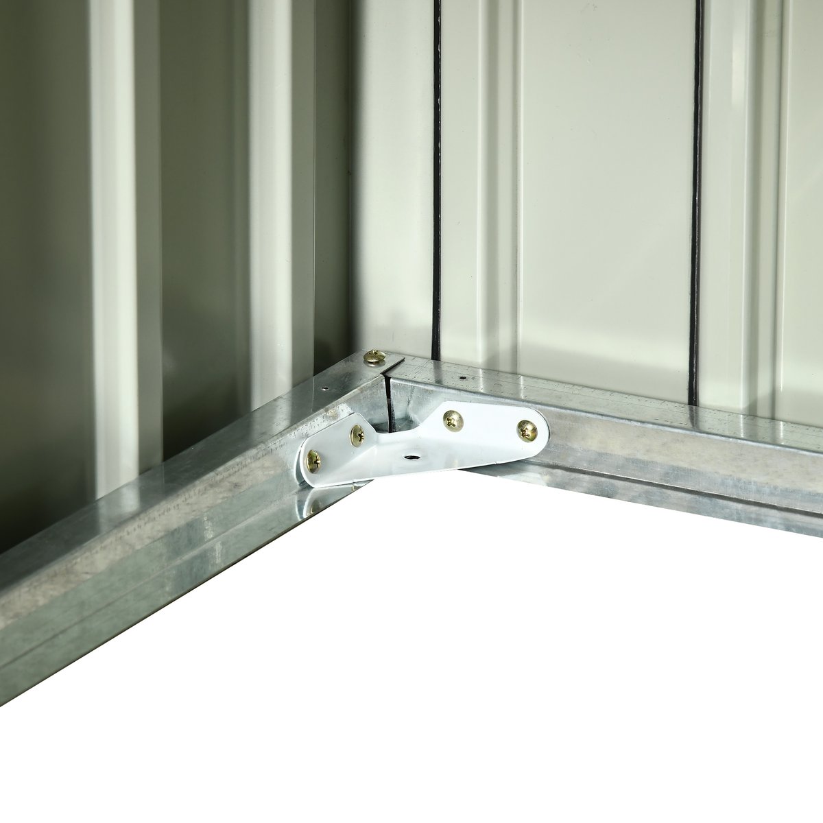 Abri pour tondeuse à gazon Acier Gris gris, OUTSUNNY