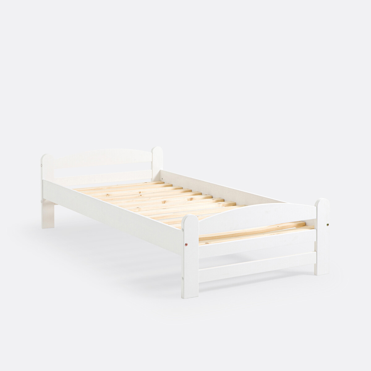 Lit en pin massif avec sommier, Loan blanc, LA REDOUTE INTERIEURS
