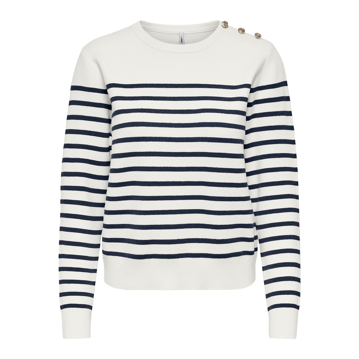 Pull maniche lunghe a righe bianco rigato blu, ONLY