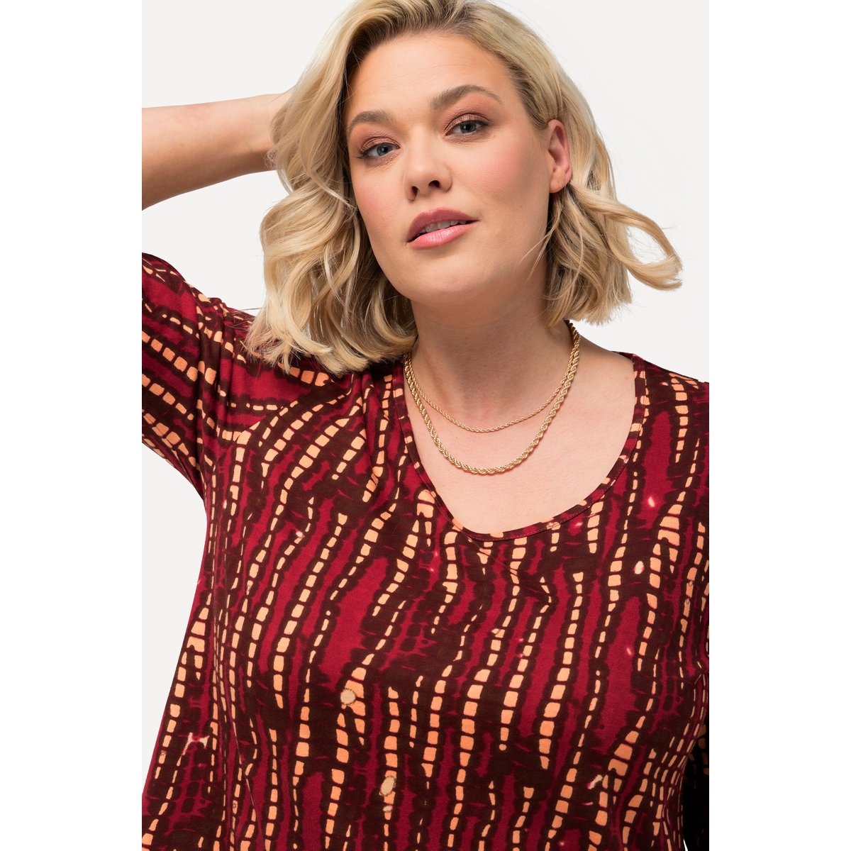 T-shirt long orange clair, ULLA POPKEN