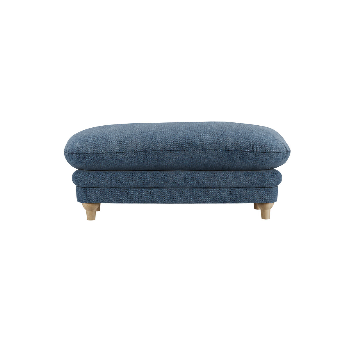 Seraphine Soft Chenille Footstool denim blue , SO'HOME