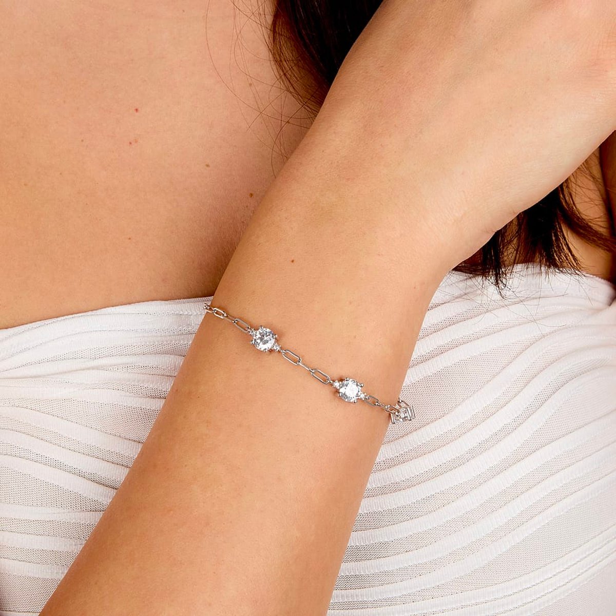 Bracelet TESORI argent/blanc, MORELLATO