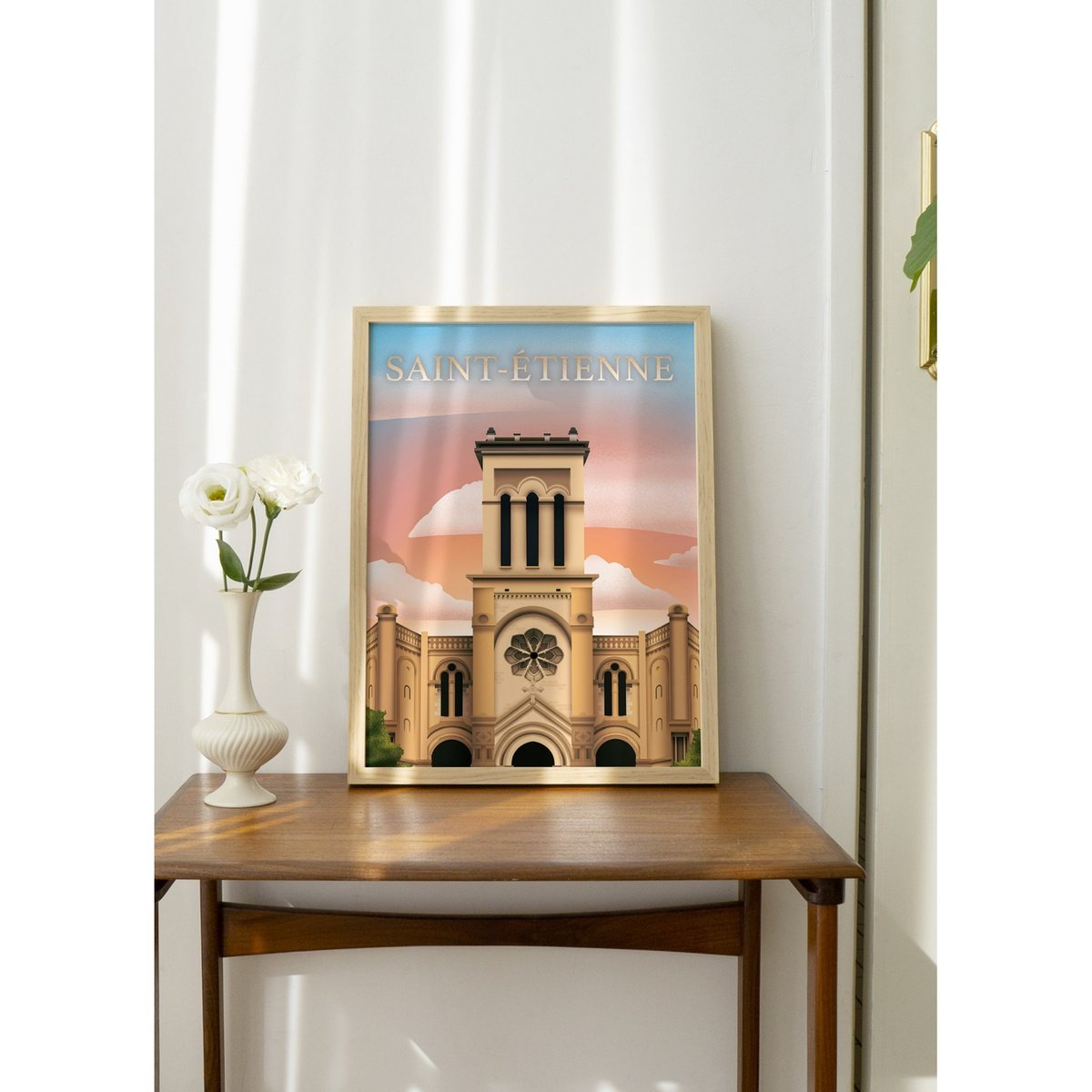 Affiche ville Saint-Étienne blanc, L'AFFICHERIE
