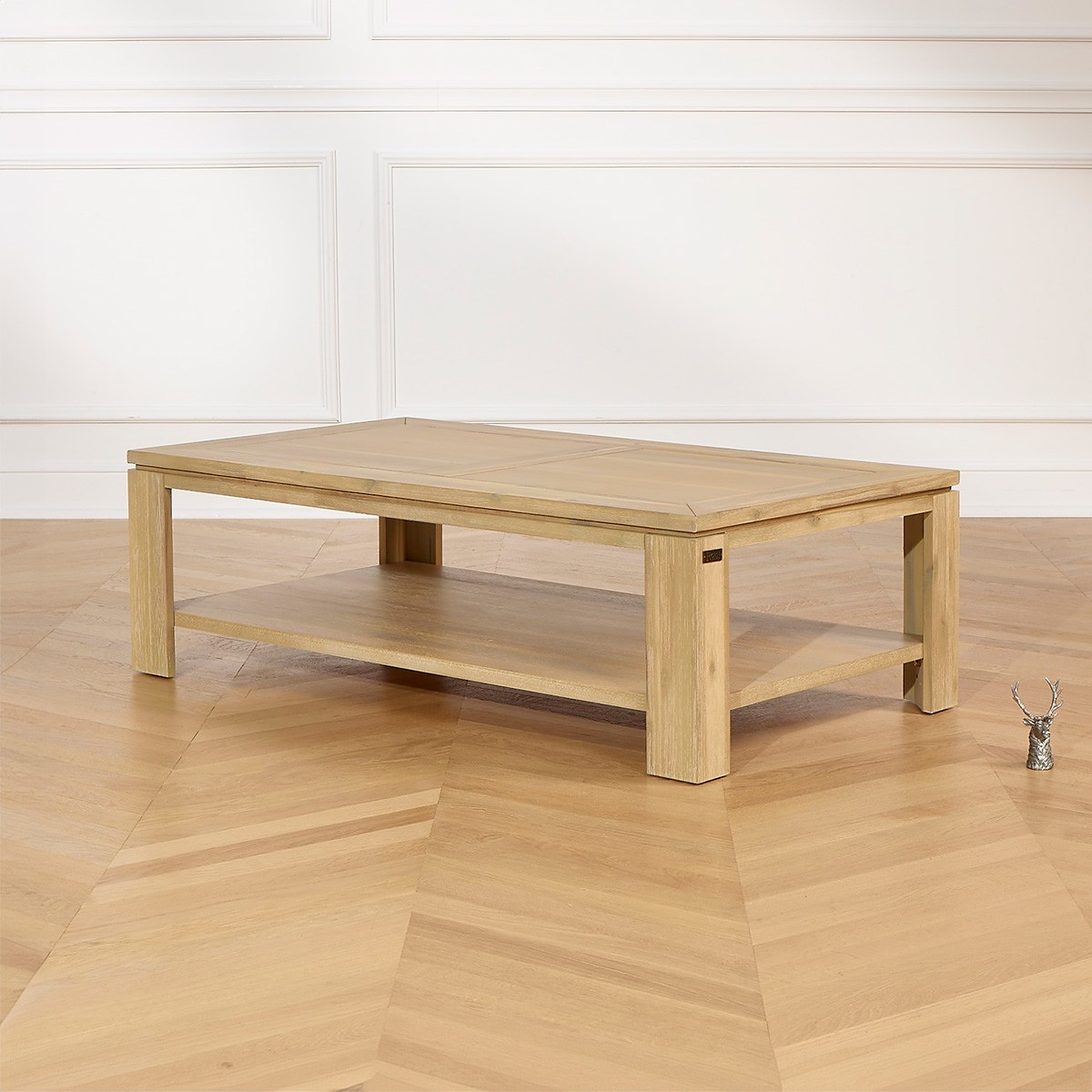 Table basse rectangulaire en acacia ENZO beige, ROBIN DES BOIS