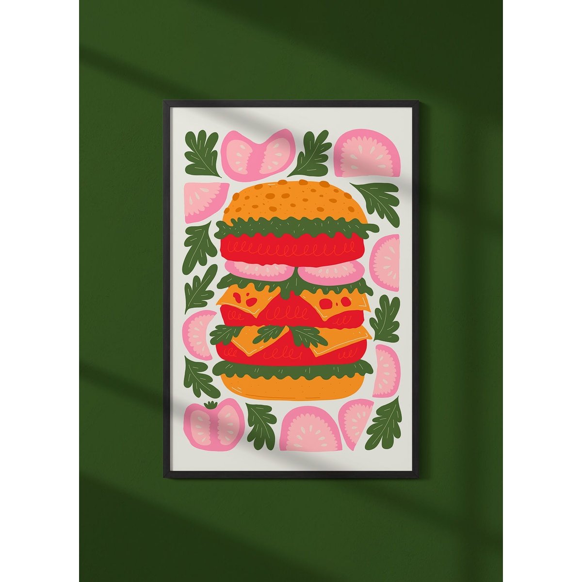 Affiche Burger Gourmet blanc, L'AFFICHERIE