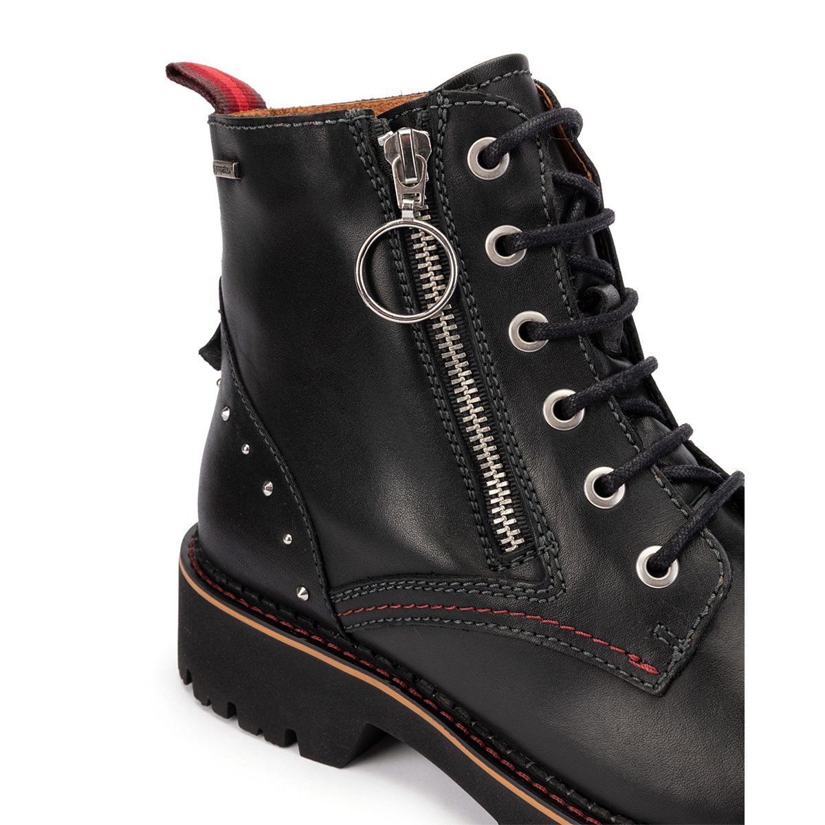 Bottines plates cuir Vicar black, PIKOLINOS