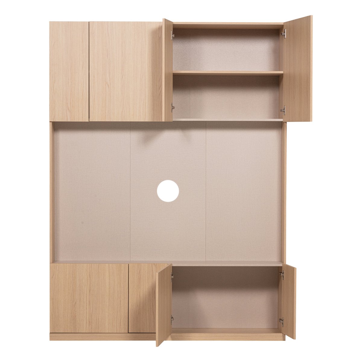 Meuble TV en décor chêne BUILD naturel, WOOOD