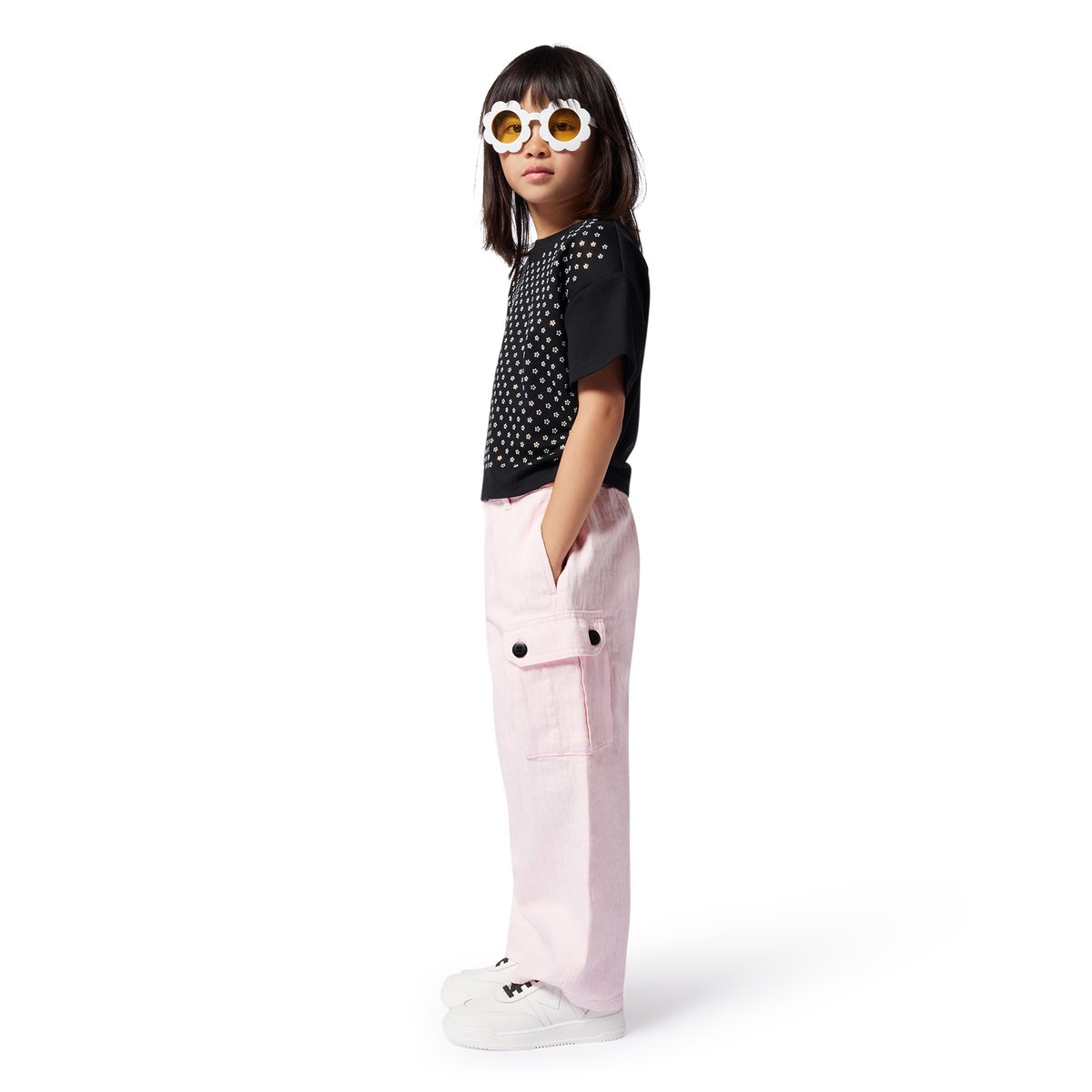 Pantalon avec poches en coton rosee, MARC JACOBS