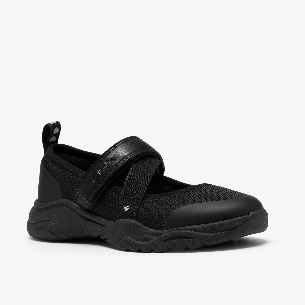 Ballerines Textile Coupe Large FEATHER WISH K noir, CLARKS
