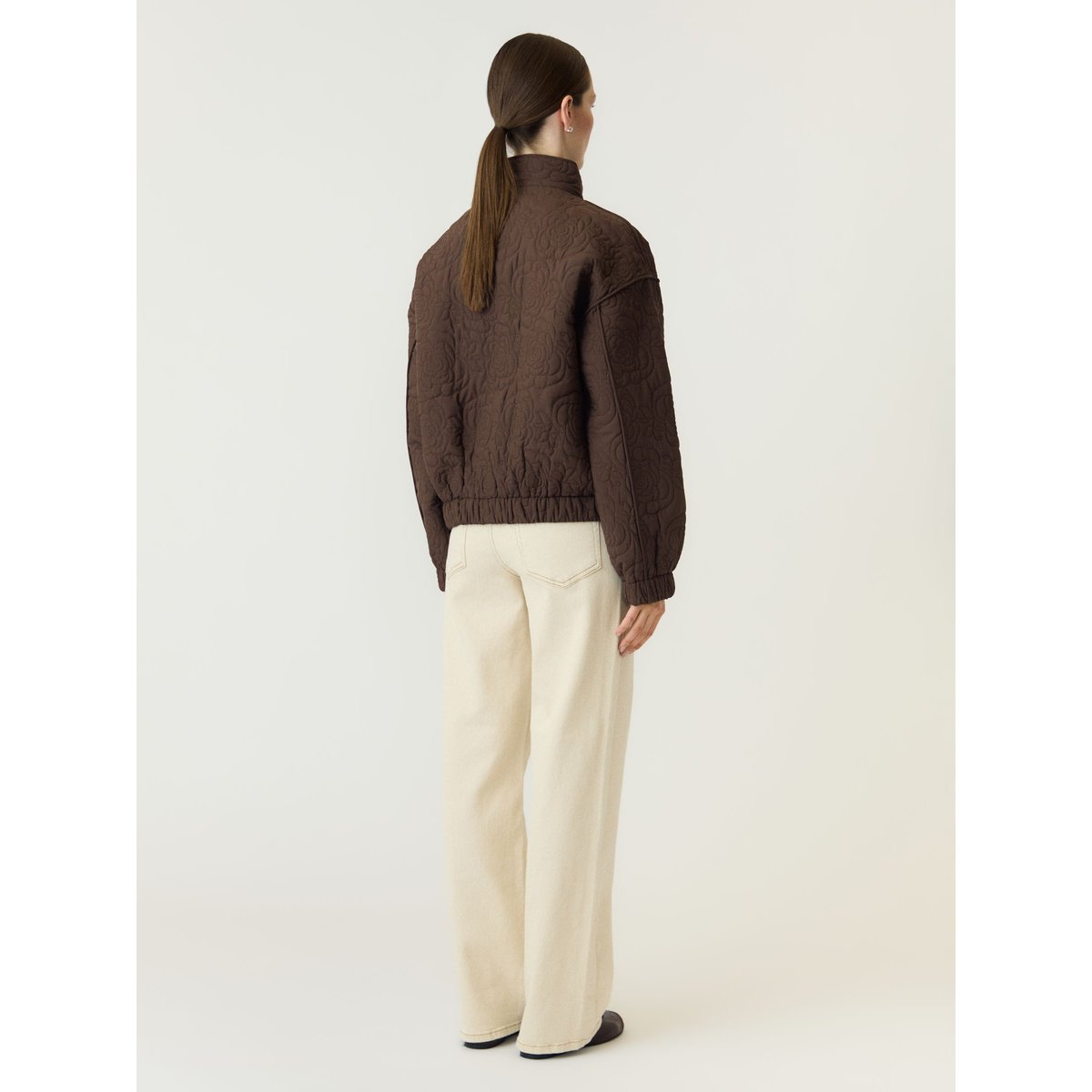 Veste Matelassée chocolate brown, YAS