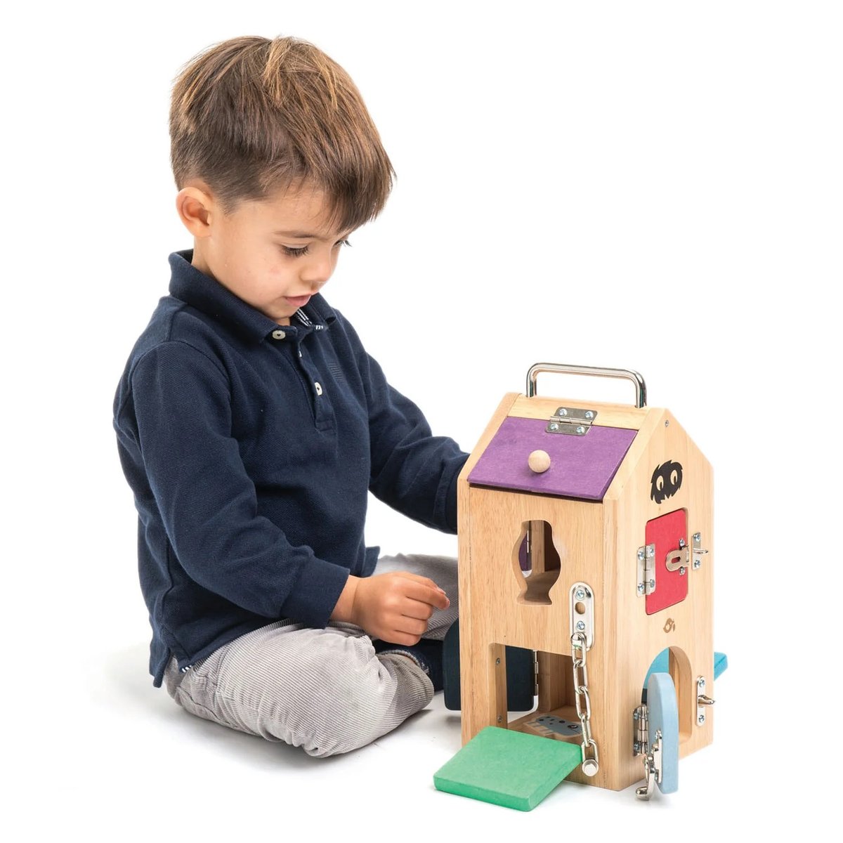 Boîte de verrouillage Monstres beige, TENDER LEAF TOYS