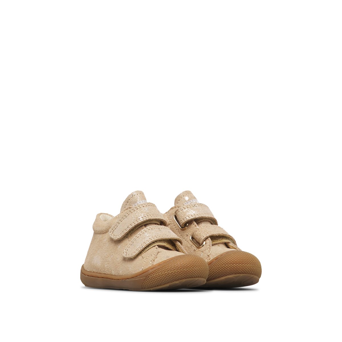 Chaussures premiers pas en suède COCOON VL platine-marron, NATURINO