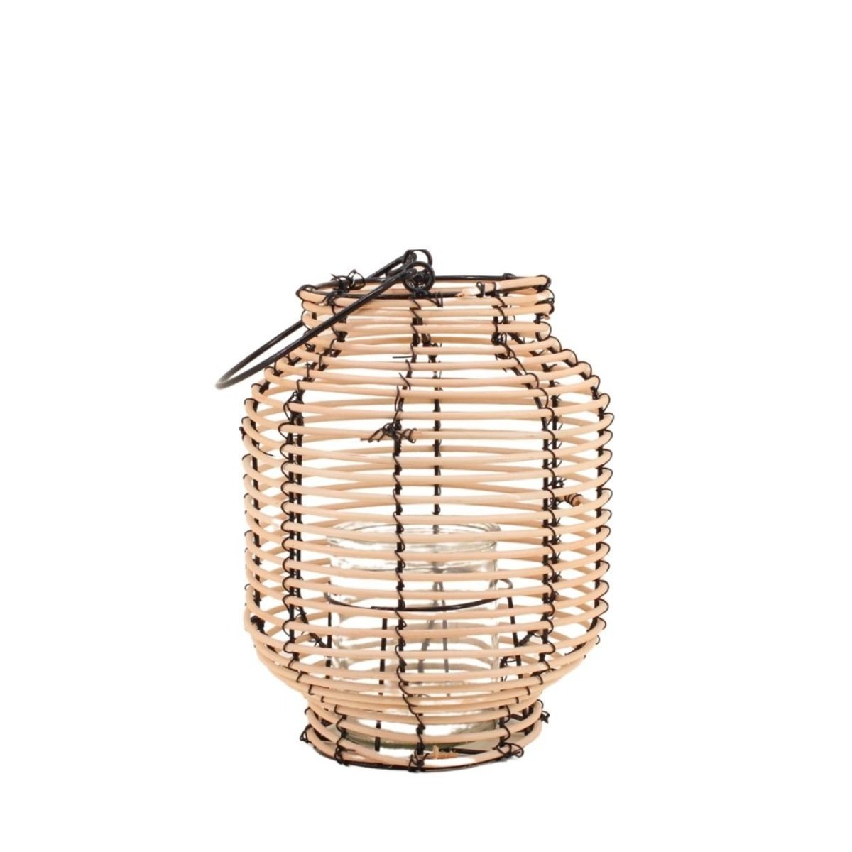 Lanterne en rotin 26cm naturel, ORNAMI