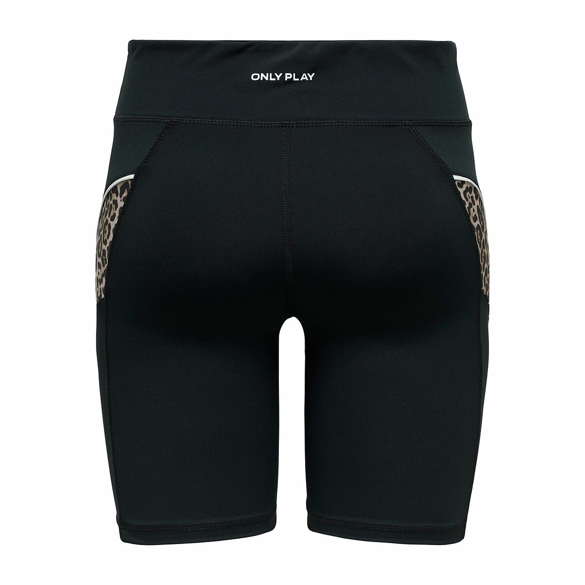 Short cycliste sport Mila détail imprimé léopard noir/léopard, ONLY PLAY