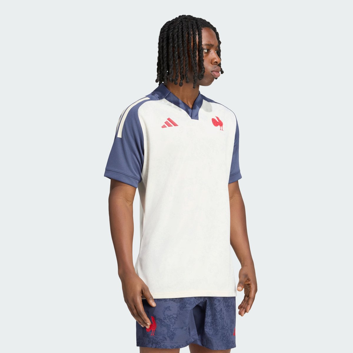 Maillot D’entraînement France Rugby Maillot D’entraînement France Rugby cream white / shadow navy, adidas Performance