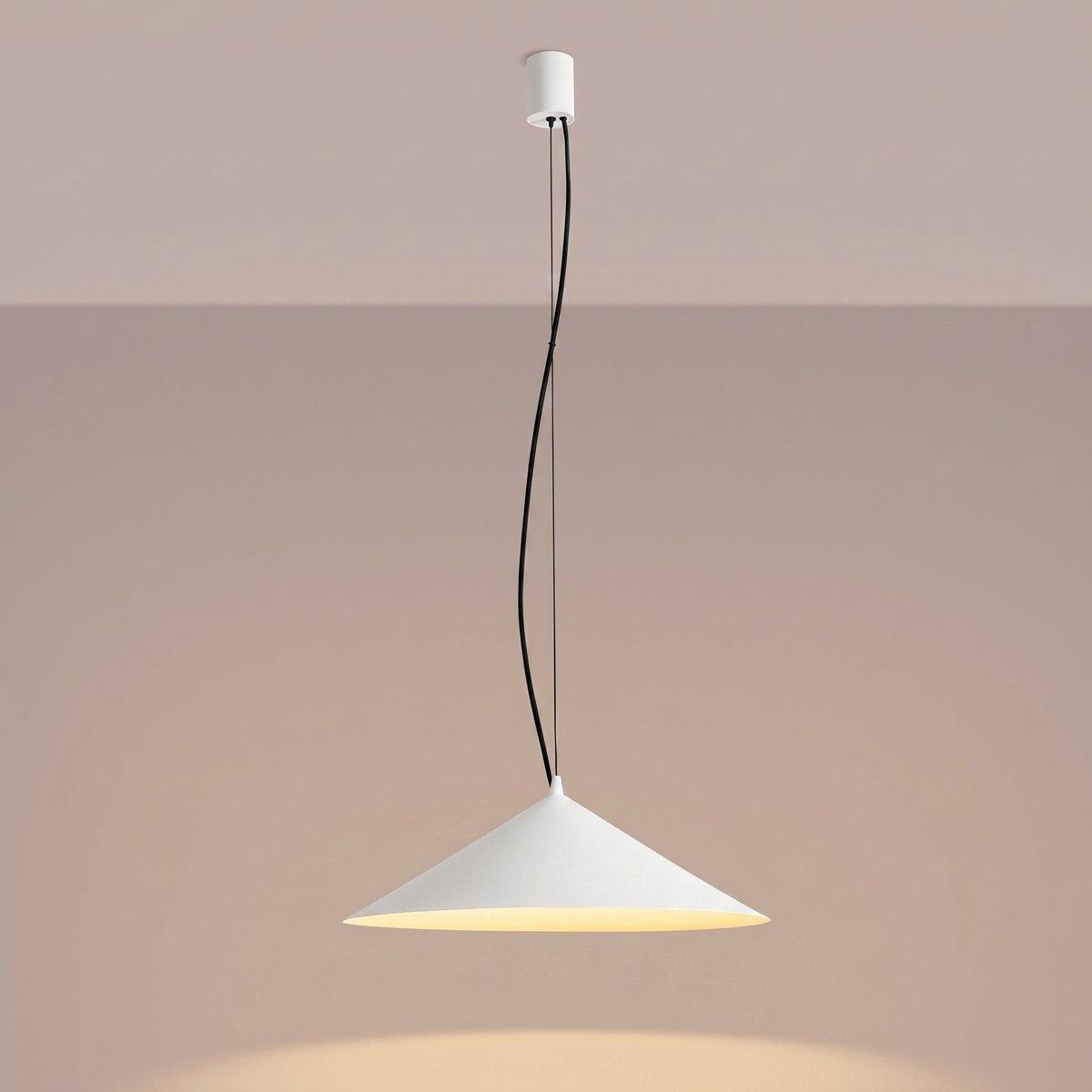 Suspension Acier Blanc LED 1 Fint blanc, EDEN