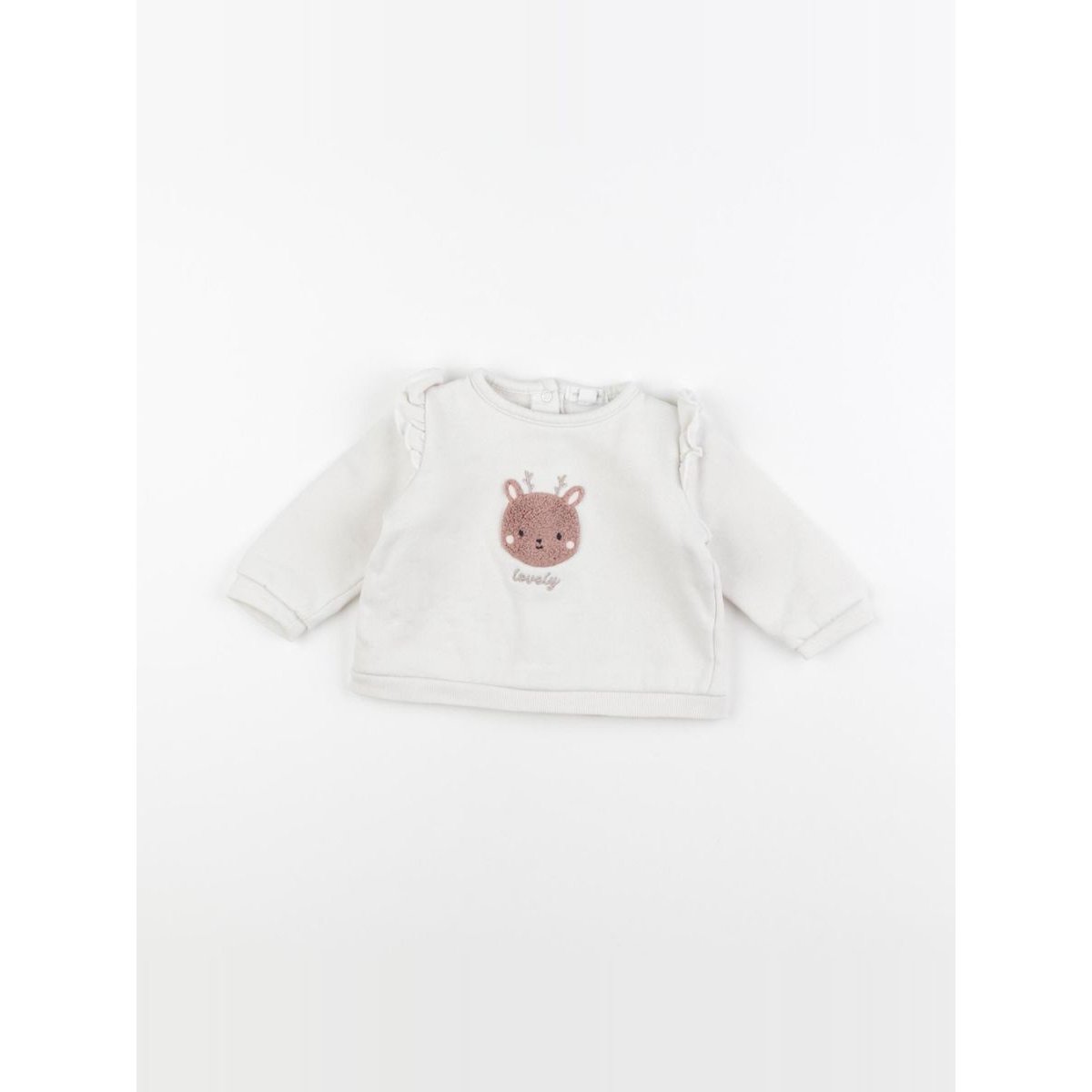 Sweat - Très bon état blanc, VERTBAUDET