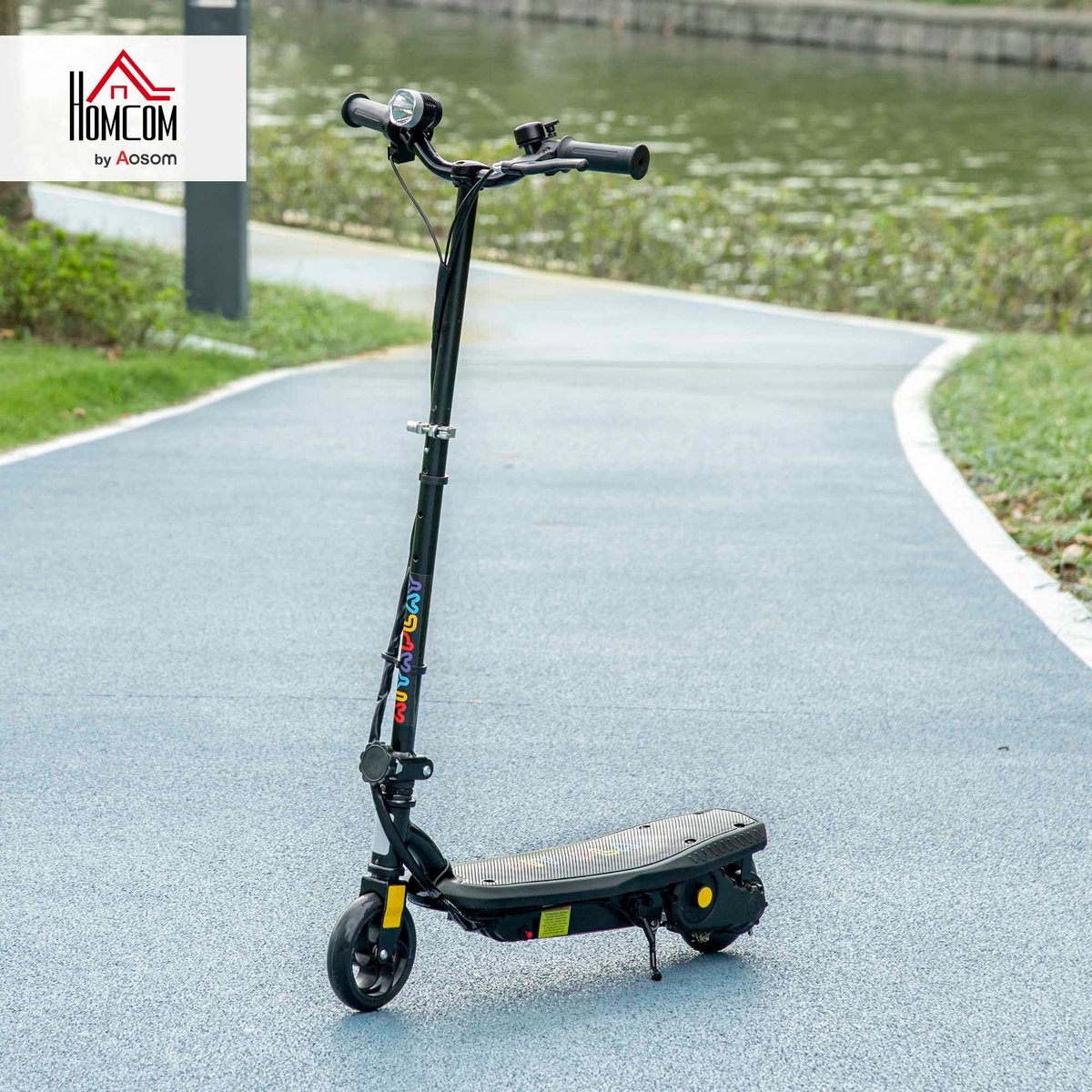 Trottinette électrique pour enfants Métal noir, HOMCOM
