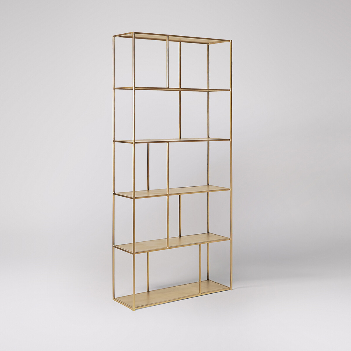 Aero Steel Shelving aged brass, SWOON