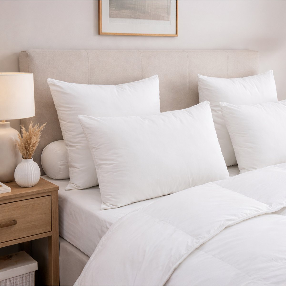 Oreiller Repos Absolu - Mi ferme blanc, DUNLOPILLO
