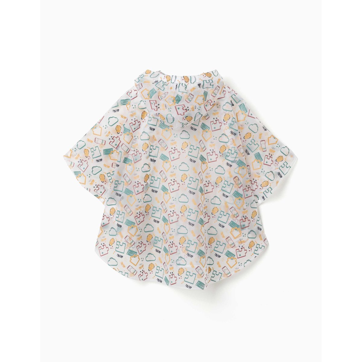 Poncho de pluie avec capuche et imprimé jaune, ZIPPY