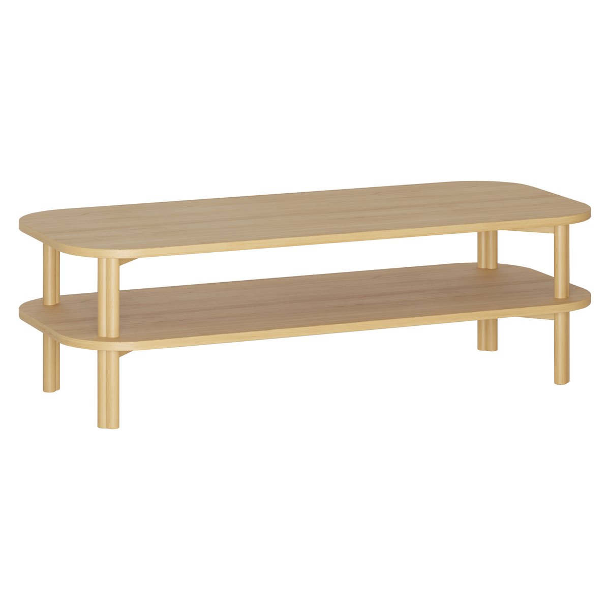 Table basse 130cm chêne naturel, ZAGO