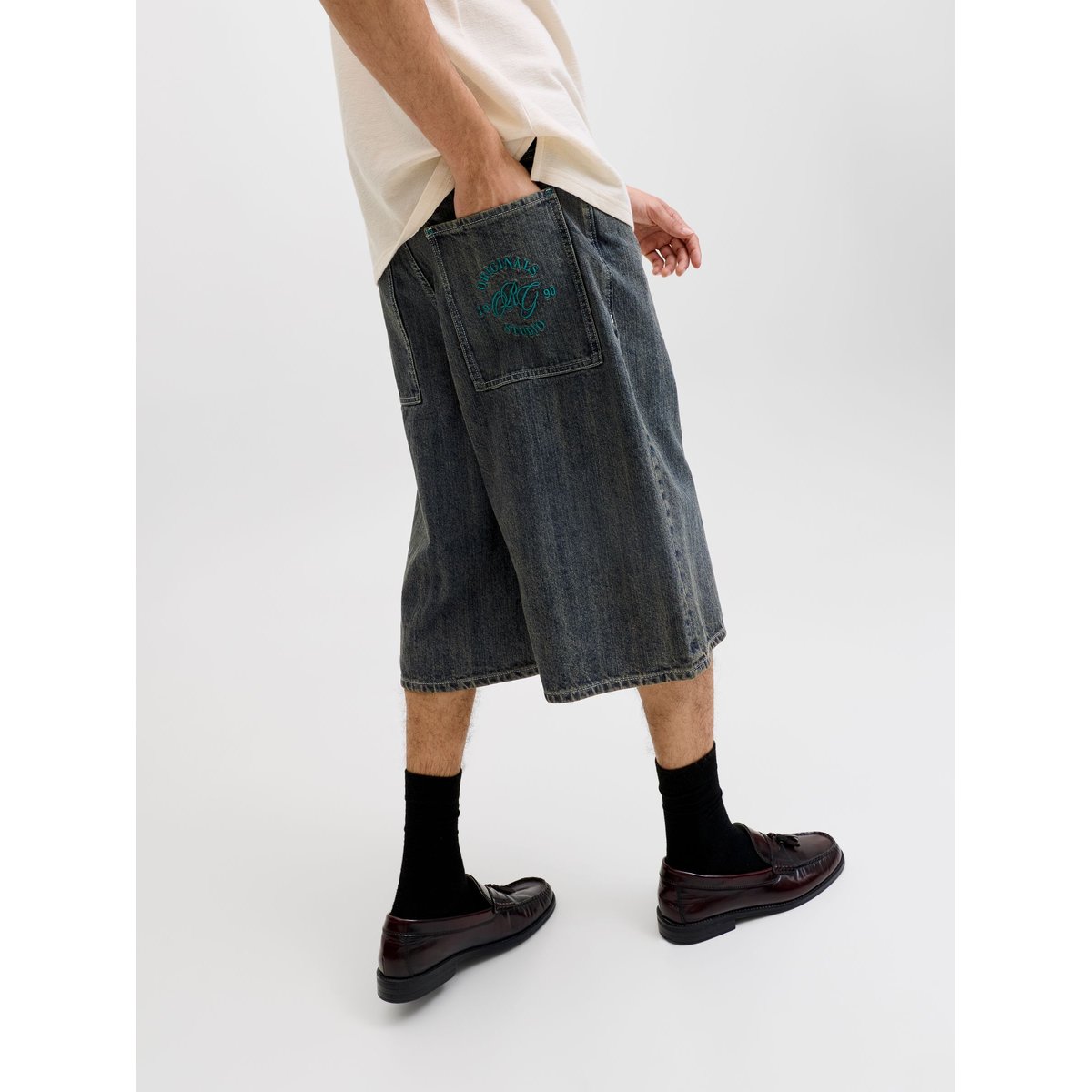 Short Casual bleue - blue denim 1, JACK & JONES