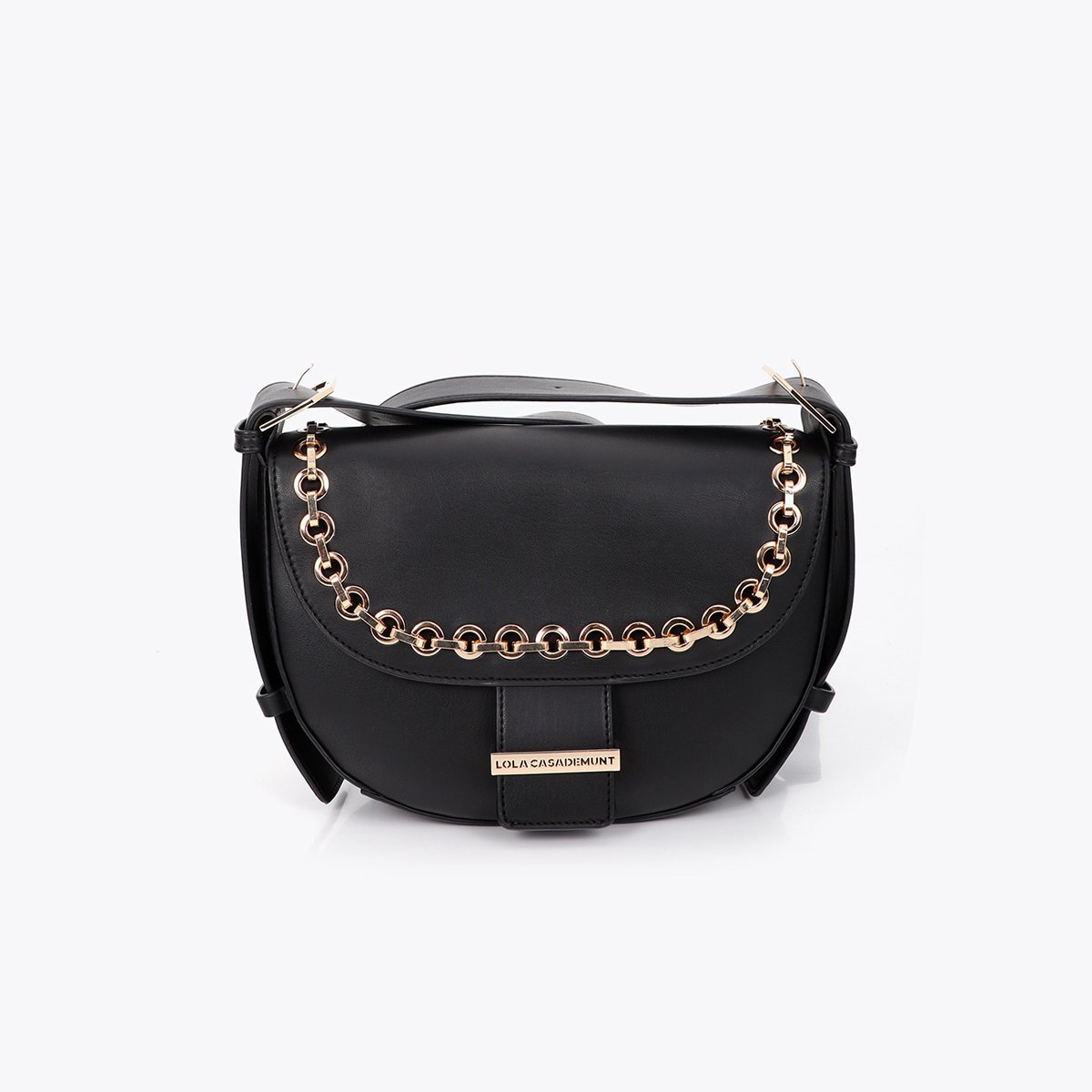 Sac à bandoulière avec chaîne noir, LOLA CASADEMUNT