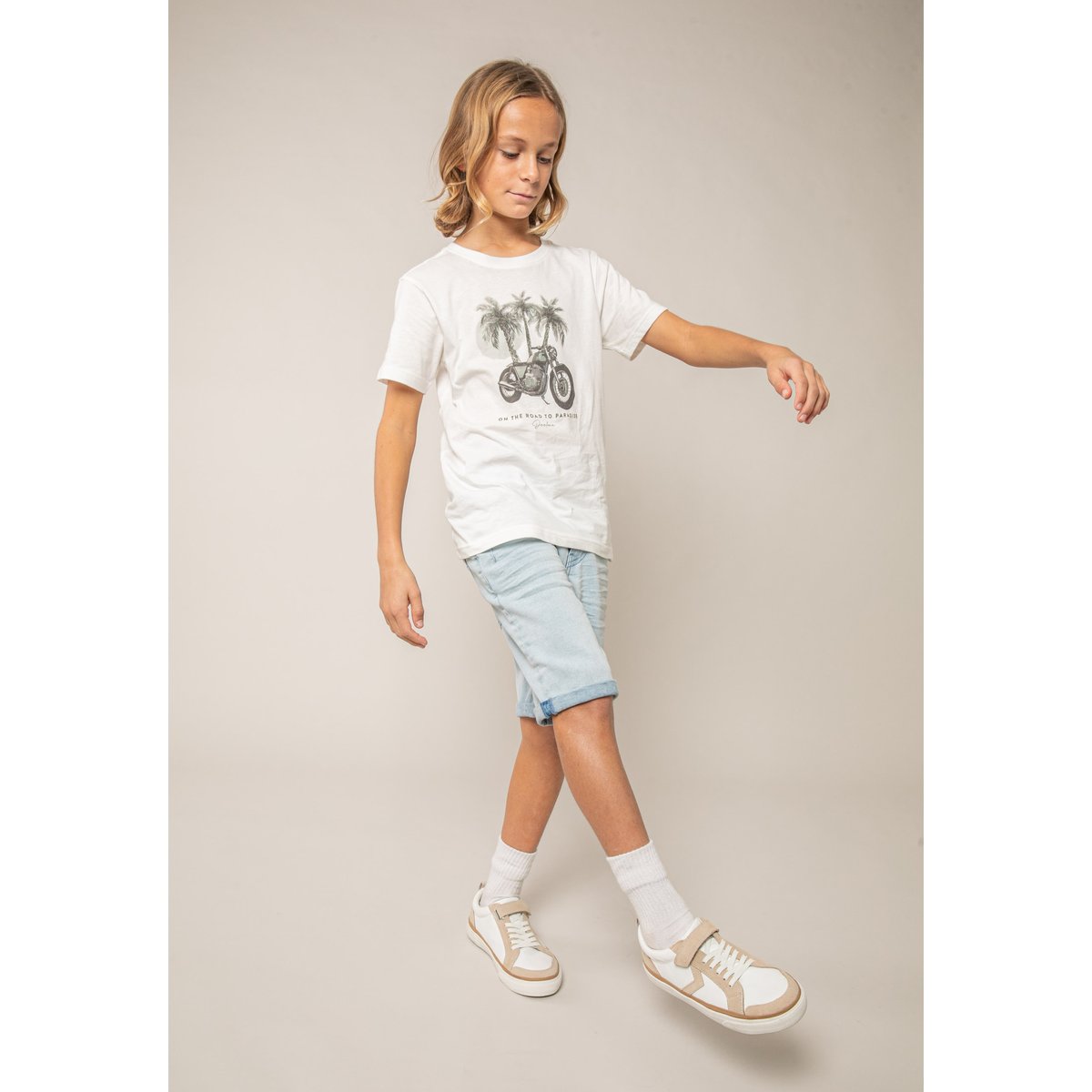 T-shirt garçon en coton SUNDERLAND natural, DEELUXE