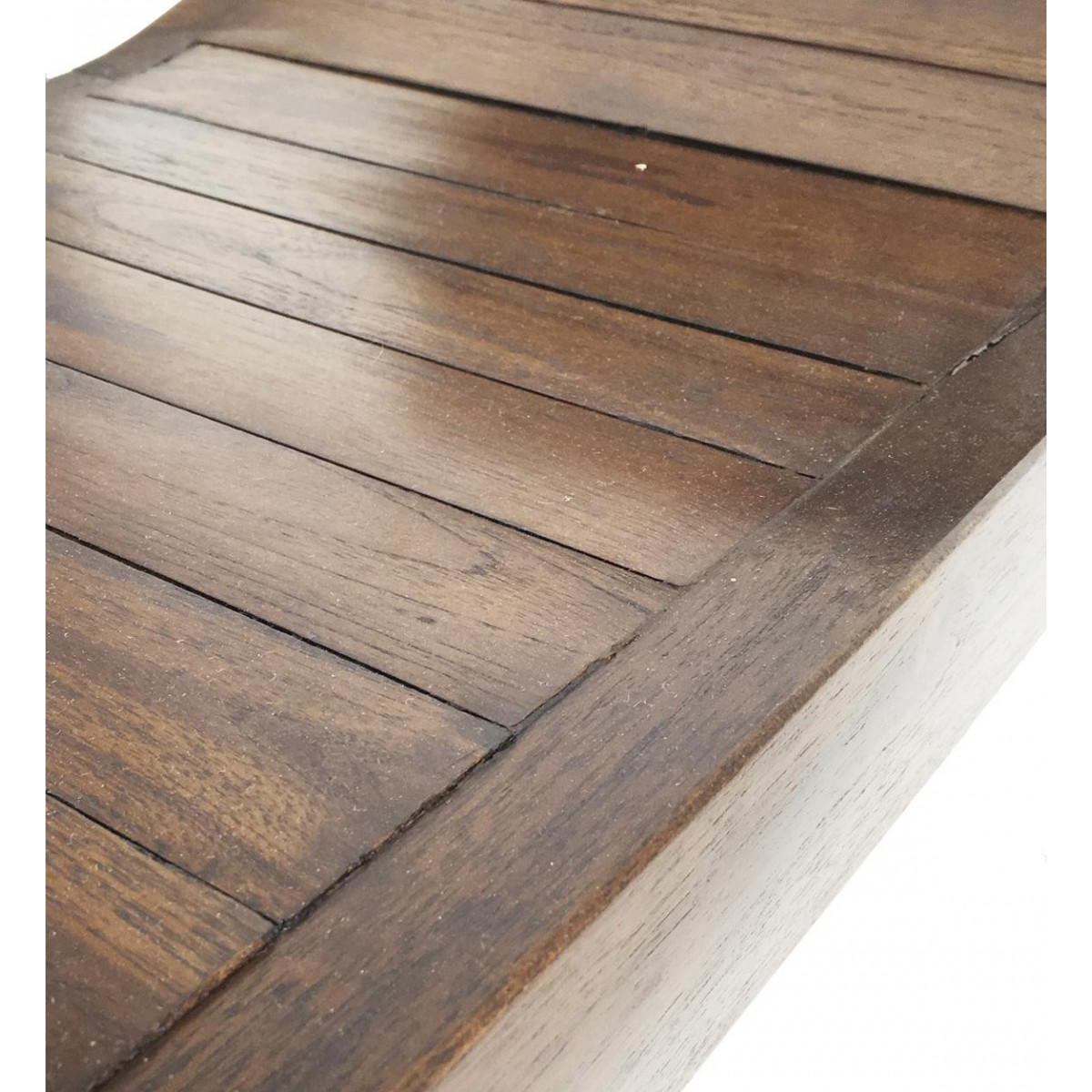 Banc 2 places marron, DECORATION D’AUTREFOIS