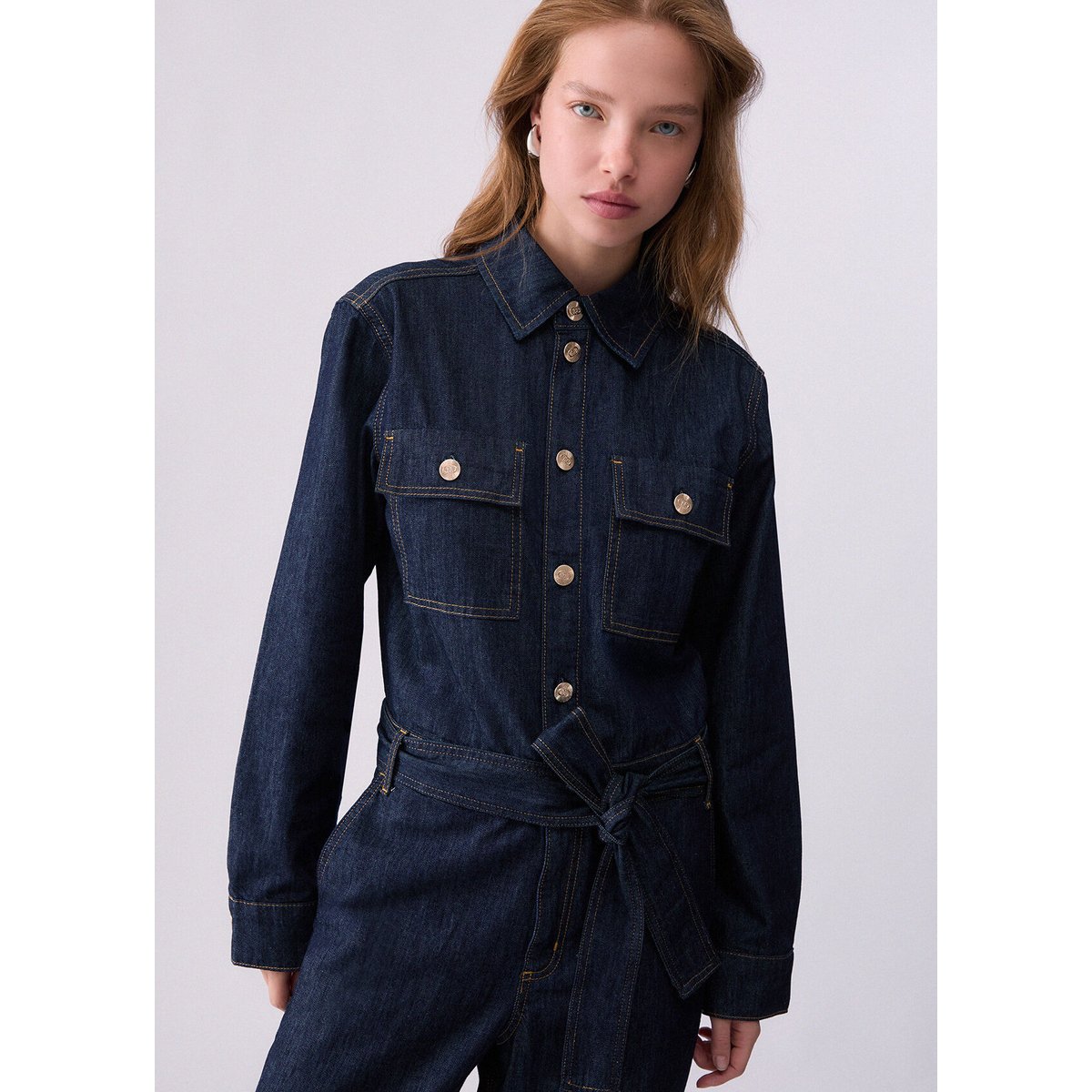 Combinaison longue en denim délavage normal, LIU JO
