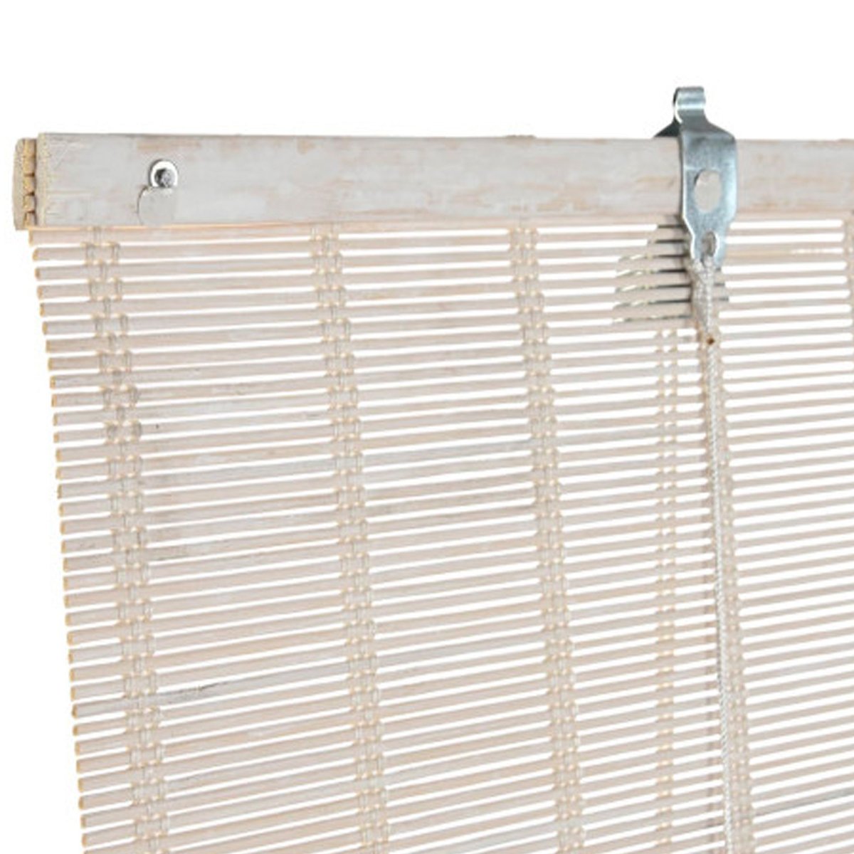 Store enrouleur intérieur en bambou blanc 120x2x230cm blanc, WADIGA