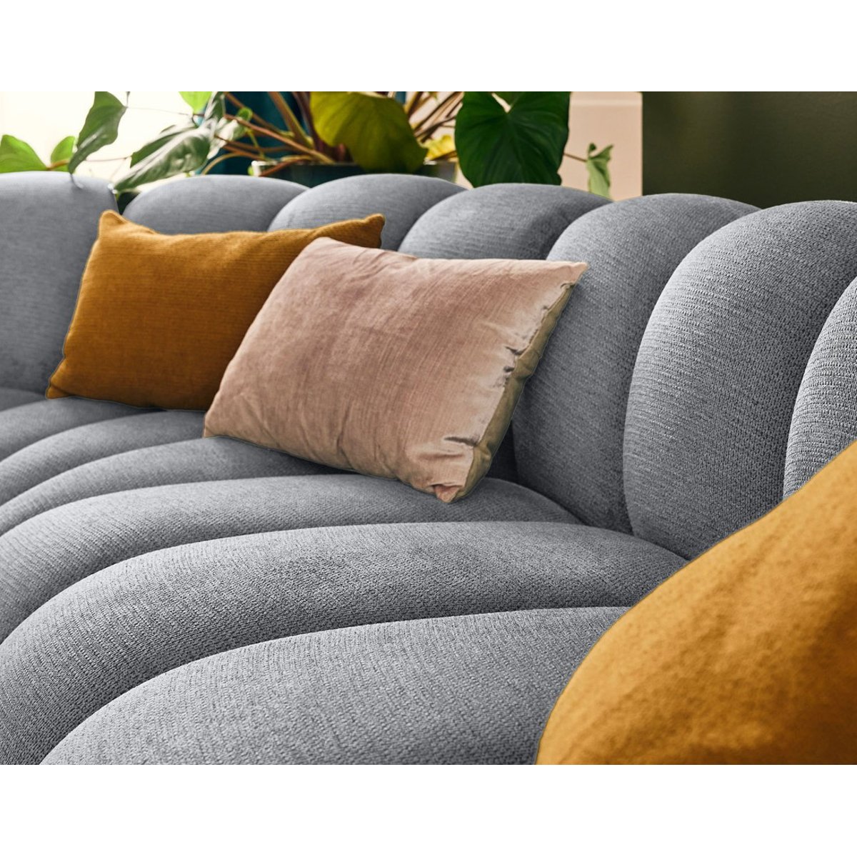 Canapé d'Angle gauche 5 places - DEBBIE gris, BEST MOBILIER