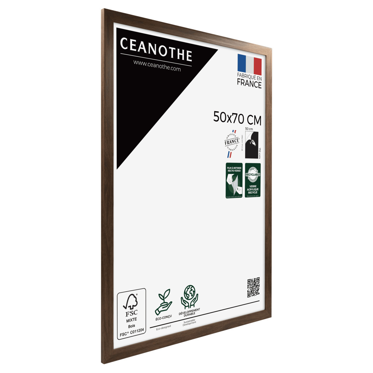 Cadre Photo Design En Bois Reconstitué Fsc ETERNEL marron, CEANOTHE