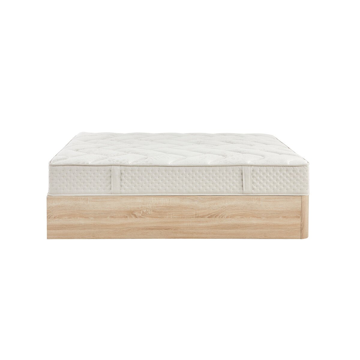 Ensemble matelas 651 ressorts soutien miferme accueil moelleux et lit coffre IZY bois, LA REDOUTE INTERIEURS
