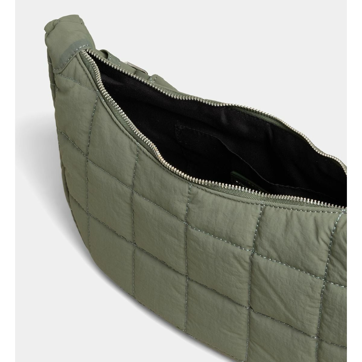 Sac à main demi lune una puffy matelassé kaki, GALERIES LAFAYETTE
