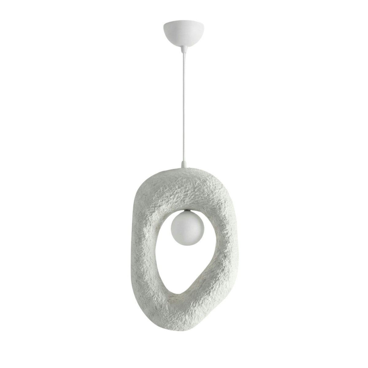 Suspension anneau organique design NOXIS blanc, PIER IMPORT